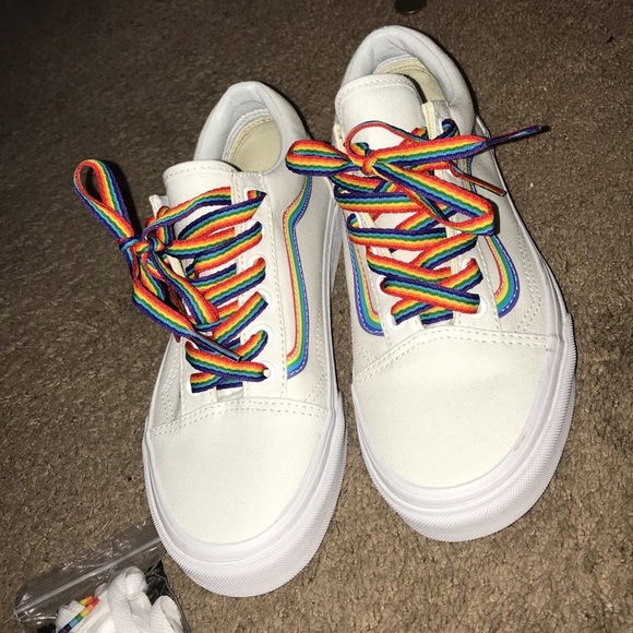 vans rainbow shoelaces
